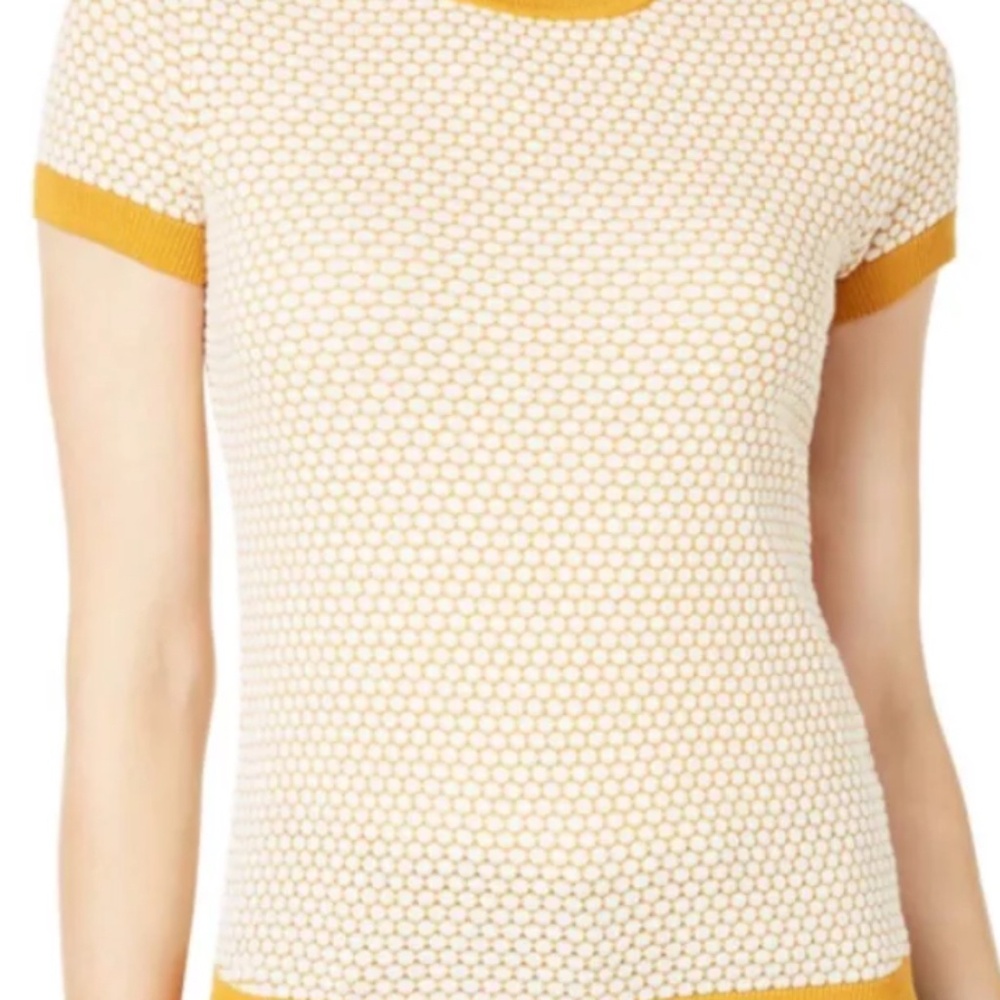 Maison Jules Womens Honeycomb Pullover Sweater Shirt Top Sz XXS